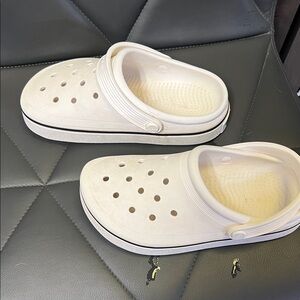 CROCS Off-White Comfort Slippers